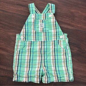 Child of Mine Carters baby boy shortall overalls shorts 6-9 months